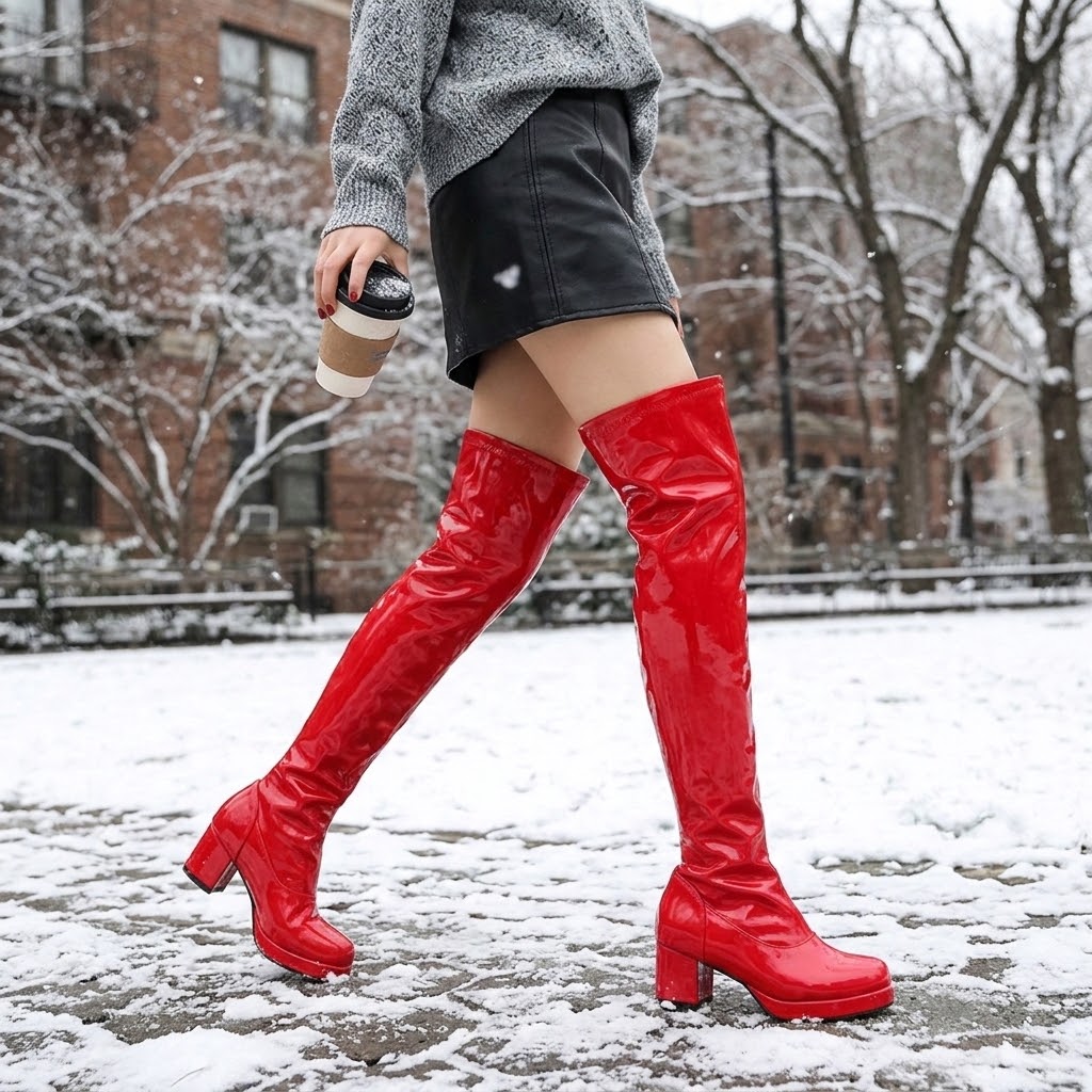 Bottes_Cuissardes_Rouges_Brillantes_Talons