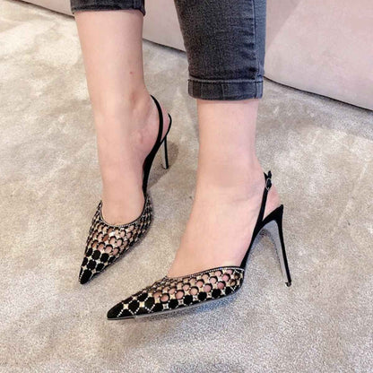 Sandales femme à bout pointu et talons fins