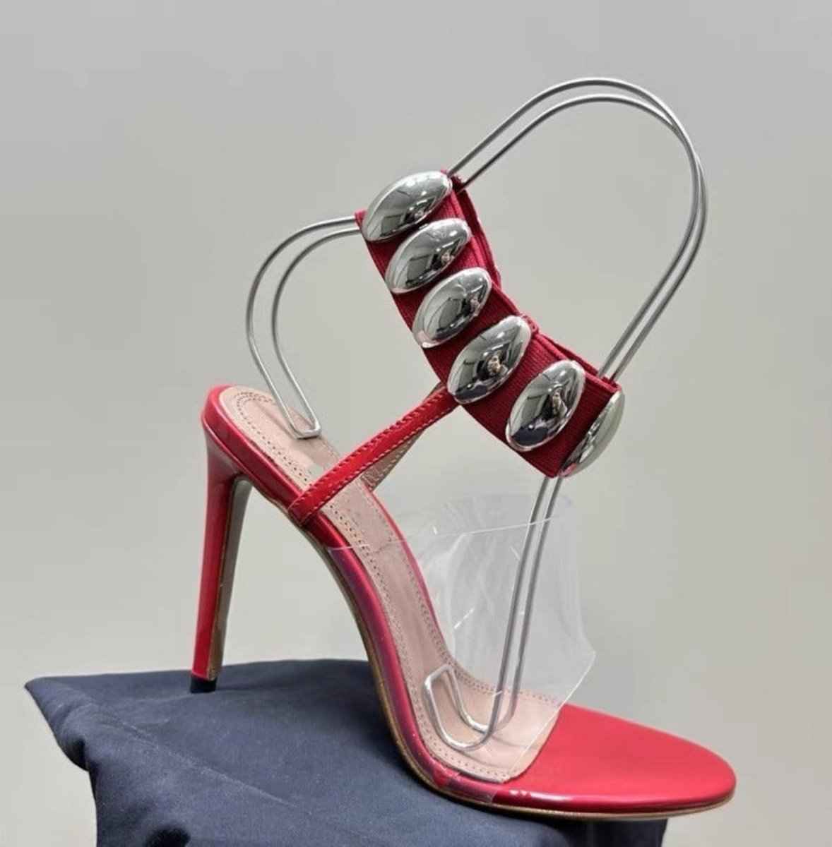 Sandales Romaines Talons Hauts – Brides Transparentes & Boucle Dorée